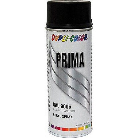 Culori Acrilice Spray - TEM SPRAY ACRIL DUPLICOLOR  PRIMA 400ML NEGRU MAT 379881/789052