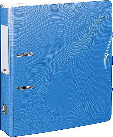 Bibliorafturi - BR BIBLIORAFT A4 7CM PP WAVE COLOR CODE ALBASTRU AZUR 2043733