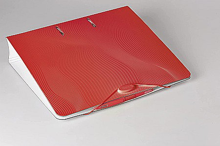 BR BIBLIORAFT A4 5CM PP WAVE COLOR CODE ROSU 2043523 [6]