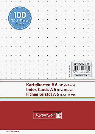 Indecsi autoadezivi, pagemarkere - BR INDEX CARD A6 100/SET ALB DOTS 2260300