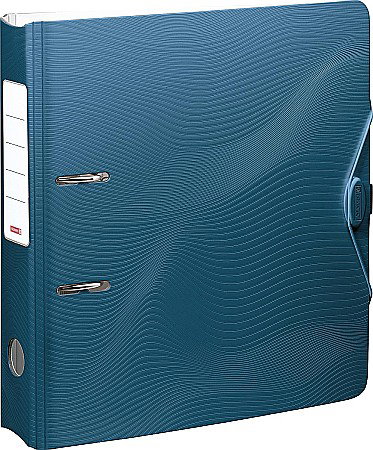 Bibliorafturi - BR BIBLIORAFT A4 7CM PP WAVE ALBASTRU DENIM 2043739