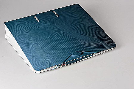 BR BIBLIORAFT A4 7CM PP WAVE ALBASTRU DENIM 2043739 [1]