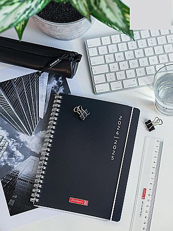 BR AGENDA SCOLARA SPIRA A5 PP DATATA ZILNIC 2024-2025 CU ELASTIC PLAIN BLACK 72055125 [1]