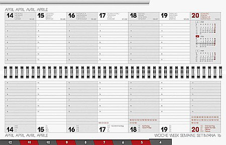 BR PLANNER BRUNNEN SAPTAMANAL 2025 32.6*10.2CM SPIRA MARO 77702705 [1]