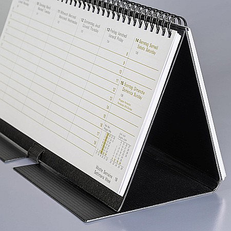 BR CALENDAR BIROU SAPTAMANAL 2025 28.5*12CM SPIRA NEGRU 87060905 [2]