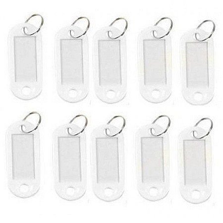 Ecusoane/ coperte documente /accesorii - ND ETICHETE CHEI CASA PLASTIC ALBE 10/SET CSA0049 ALB