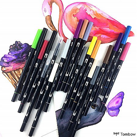 CON MARKER TIP ACUARELA 2 CAPETE TOMBOW CHROME ORANGE ABT-993 [3]