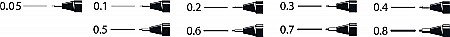 LEG LINER UNI PIN 0.4MM L52 NEGRU [1]