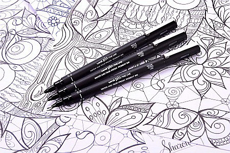 LEG LINER UNI PIN 0.4MM L52 NEGRU [4]