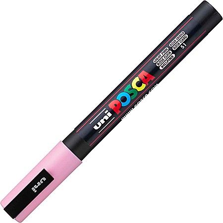 Markere universale Posca Uni - MARKER UNI POSCA UNIVERSAL 3M 0.9-1.3MM M1433/27234 ROZ DESCHIS