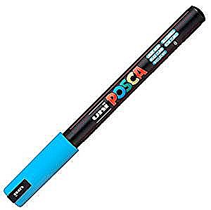 Markere universale Posca Uni - MARKER UNI POSCA VARF METALIC 0.7MM PC1MR M482/41955 ALBASTRU DESCHIS