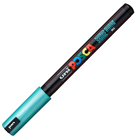 Markere universale Posca Uni - MARKER UNI POSCA VARF METALIC 0.7MM PC1MR M625/34750 VERDE METALIZAT