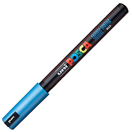 Markere universale Posca Uni - MARKER UNI POSCA VARF METALIC 0.7MM PC1MR M484/34746 ALBASTRU METALIZAT