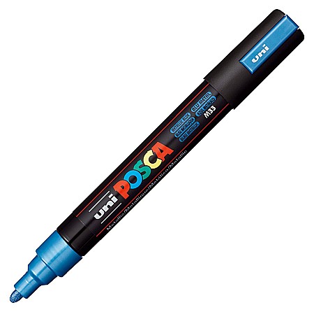 MARKER UNI POSCA UNIVERSAL 5M 1.8-2.5 MM M645/43929 ALBASTRU METALIZAT [1]