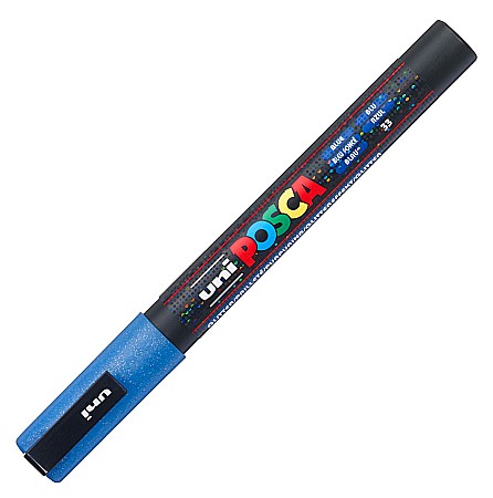 Markere universale Posca Uni - MARKER UNI POSCA UNIVERSAL SCLIPICI 3ML 0.9-1.3mm M1278/42589 ALBASTRU