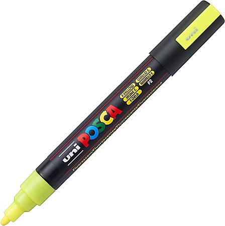 MARKER UNI POSCA UNIVERSAL 5M 1.8-2.5 MM M1458/44318 GALBEN FLUORESCENT [1]