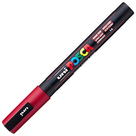 Markere universale Posca Uni - MARKER UNI POSCA UNIVERSAL 3M 0.9-1.3 MM M1198/29434 ROSU INCHIS