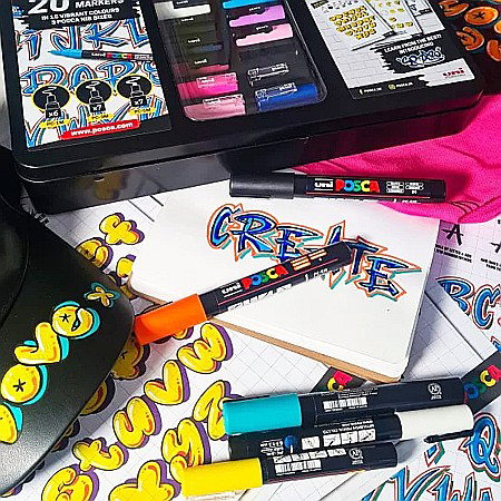 MARKER UNI POSCA PC-3M 0.9-1.3MM HOLIDAY 8 CULORI/SET 42588 [4]