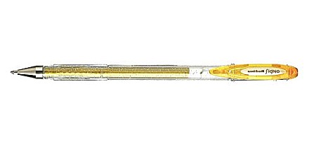 INSTRUMENTE DE SCRIS - LEG PIX UNI-BALL GEL CU SCLIPICI UM-120SP AURIU P140