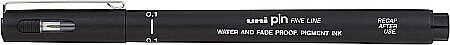 FINE ARTS&GRAPHICS - LEG LINER UNI PIN 0.1MM L122 NEGRU