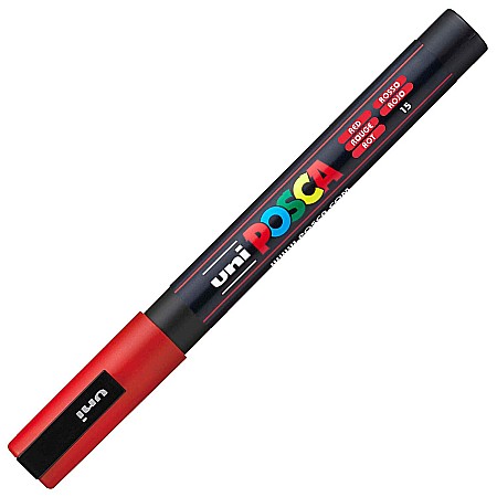 Markere universale Posca Uni - MARKER UNI POSCA UNIVERSAL 3M 0.9-1.3MM M197/14149 ROSU