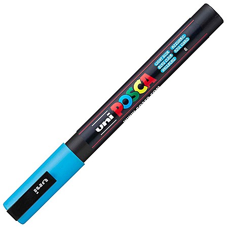 Markere Acrilice - MARKER UNI POSCA UNIVERSAL 3M 0.9-1.3 MM M296/14154 ALBASTRU DESCHIS