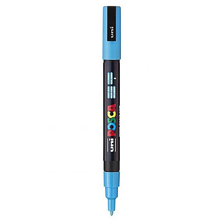 MARKER UNI POSCA UNIVERSAL 3M 0.9-1.3 MM M296/14154 ALBASTRU DESCHIS [3]