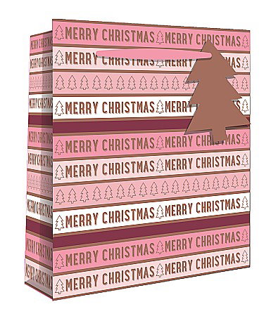 Cutii, Sacose, Pungi, Ambalaje Christmas - EWR SACOSA CADOU MERRY CHRISTMAS STICLA  12.7*35.5*9CM x-25872-4