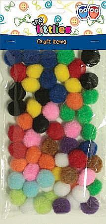 Pom-pom/ Sarma plusata - DIA POM POM THE LITTLIES 15MM 60/SET COLOR 646594