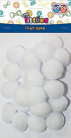 Pom-pom/ Sarma plusata - DIA POM POM THE LITTLIES 15MM 60/SET ALB 646595