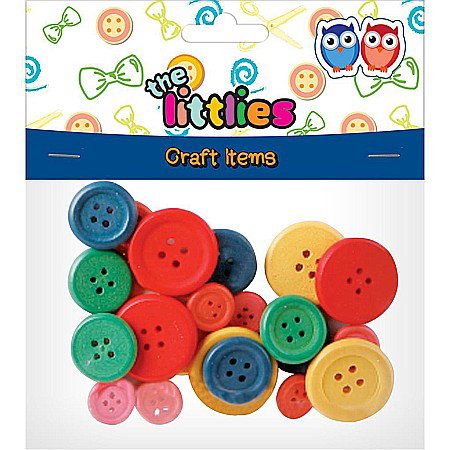 Decoratiuni Diverse - DIA NASTURI LEMN COLOR 24/SET THE LITTLIES 646606