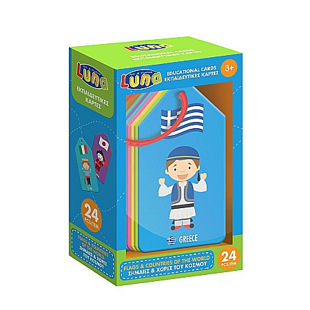 DIA CARTI JOC EDUCATIONAL CU STEAGURILE LUMII 24/SET LUNA 621788 [1]
