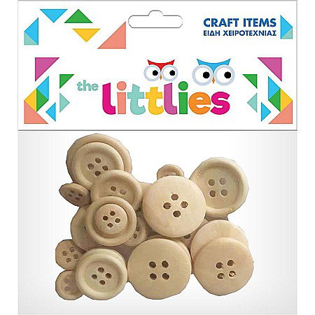 Decoratiuni Diverse - DIA NASTURI LEMN NATUR 24/SET THE LITTLIES 646870