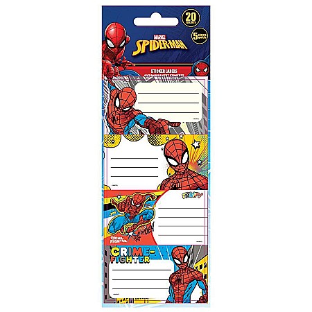 Etichete scolare - DIA ETICHETE SCOLARE AUTOADEZIVE 20/SET SPIDERMAN 508239