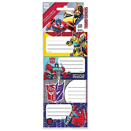 Etichete scolare - DIA ETICHETE SCOLARE AUTOADEZIVE 20/SET TRANSFORMERS 483253