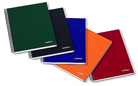 Caiete pentru studenti - AM CAIET A5 120F SPIRA 5 SUBIECTE AMBAR HARD COVER LINII 165355