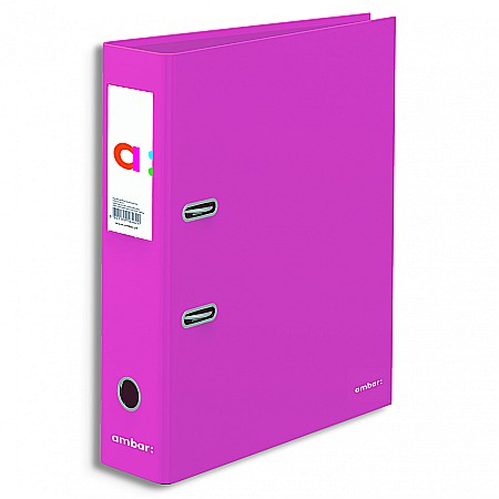 Bibliorafturi - AM BIBLIORAFT A4 AMBAR NEON 7.5CM ROZ 174999