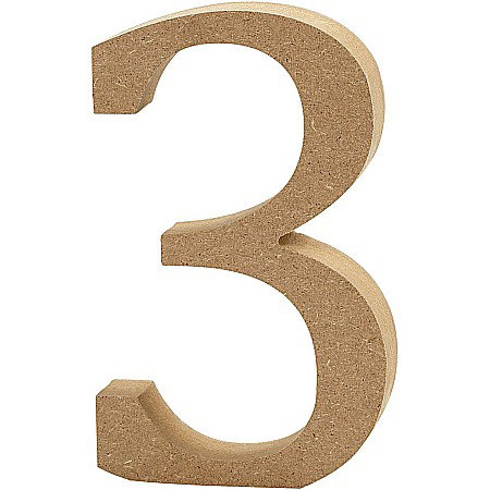Cifre/ Litere din MDF - CC CIFRA MDF 13CM 3 56341