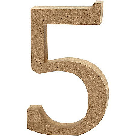 Cifre/ Litere din MDF - CC CIFRA MDF 13CM 5 56343