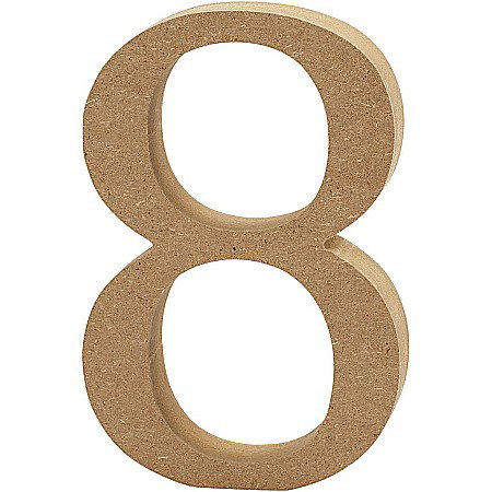 Cifre/ Litere din MDF - CC CIFRA MDF 13CM 8 56346