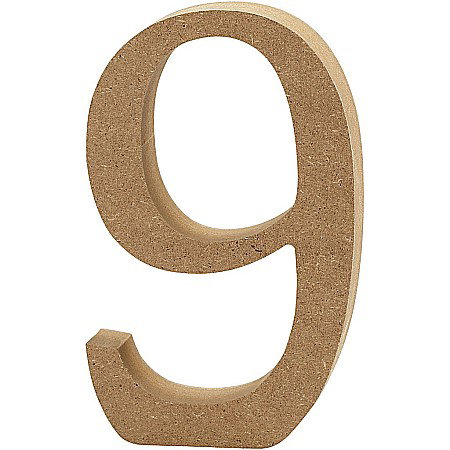 Cifre/ Litere din MDF - CC CIFRA MDF 13CM 9 56347