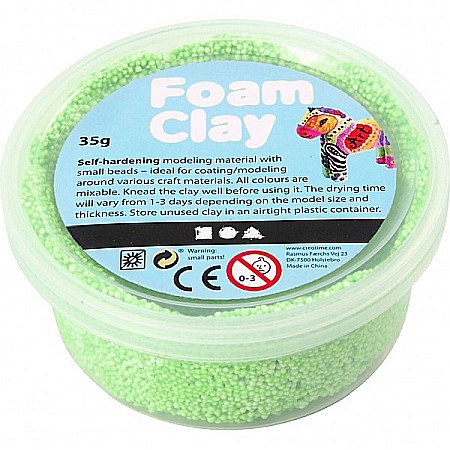 Foam clay, silk clay - Spuma de modelaj cu uscare la aer FOAM CLAY 35G VERDE 78927