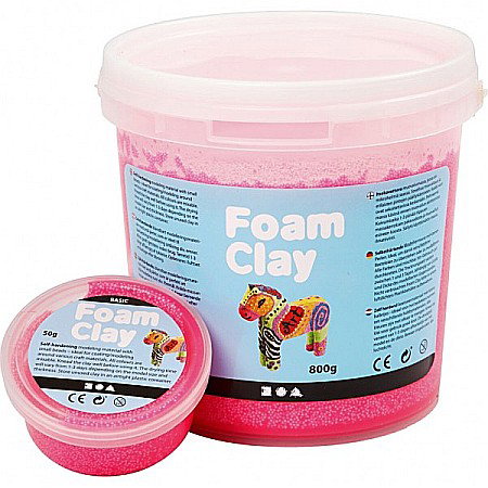 Spuma de modelaj cu uscare la aer FOAM CLAY 35G ROZ NEON 78926 [4]