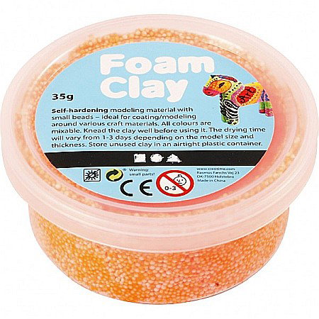 Foam clay, silk clay - Spuma de modelaj cu uscare la aer FOAM CLAY 35G PORTOCALIU 78928