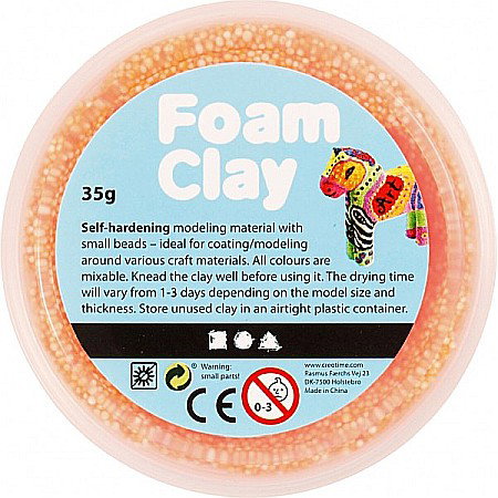 Spuma de modelaj cu uscare la aer FOAM CLAY 35G PORTOCALIU 78928 [2]