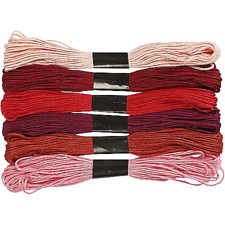 Tehnici de cusut si Broderie - CC FIR DE BRODAT 6/SET MIX ROSU 412750
