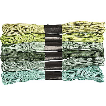 HOBBY - CC FIR DE BRODAT 6/SET MIX VERDE 412740