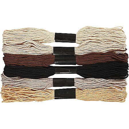 HOBBY - CC FIR DE BRODAT 6/SET NATURAL 412730
