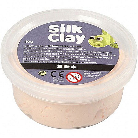 Foam clay, silk clay - Pastă de modelaj fină cu uscare la aer Silk Clay 40G NUDE 79111