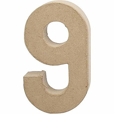 Litere si Numere din Carton Presat - CC CIFRA PAPIER MACHE 20.5CM 9 26637